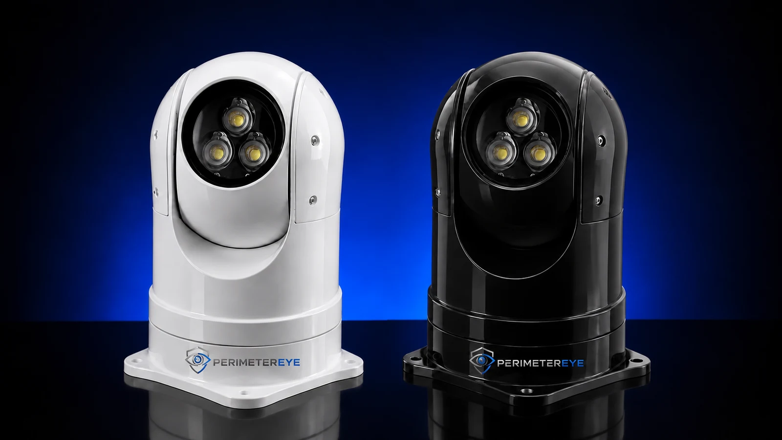 PerimeterEye tracking searchlights in white and black